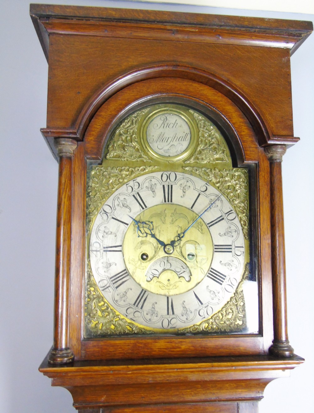 Antique Oak Longcase Clock Richard Marshall Wolsingham View III