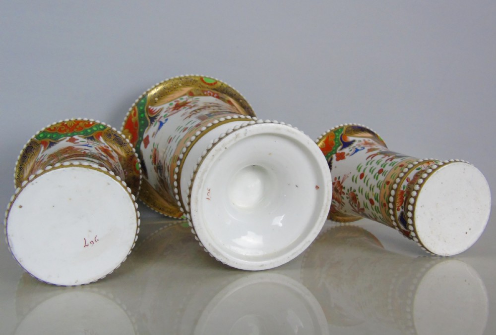 Early 19th Century Spode Garniture in Imari Colours View VIII