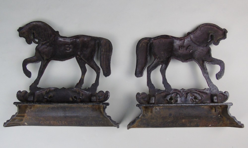A Fine Pair of 19th Century Cast Iron Horses in Original Paint View VII