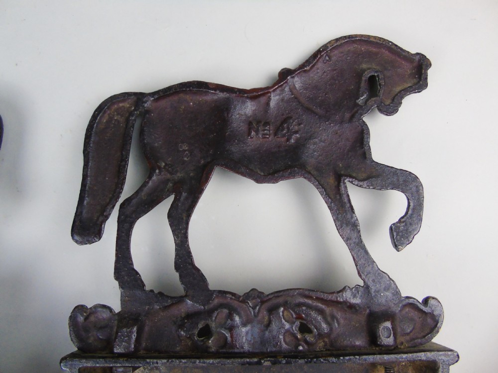 A Fine Pair of 19th Century Cast Iron Horses in Original Paint View IX