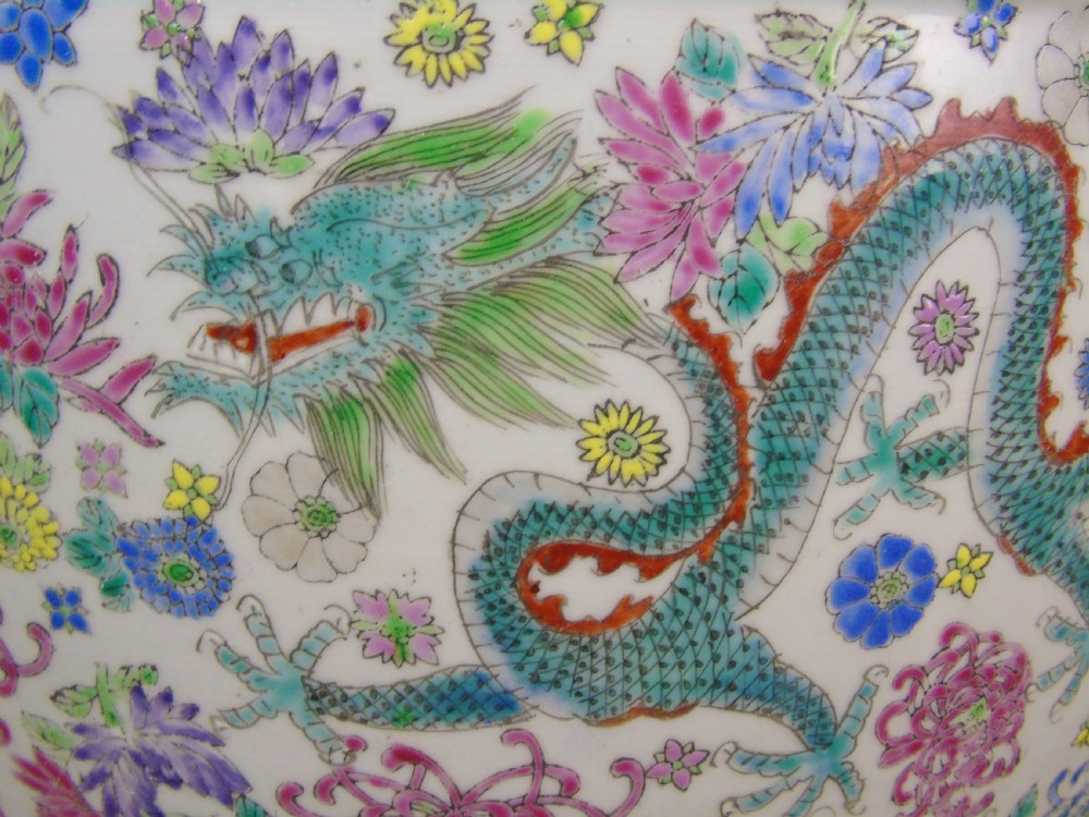 Large Antique Chinese Famille Rose Jardiniere View VI