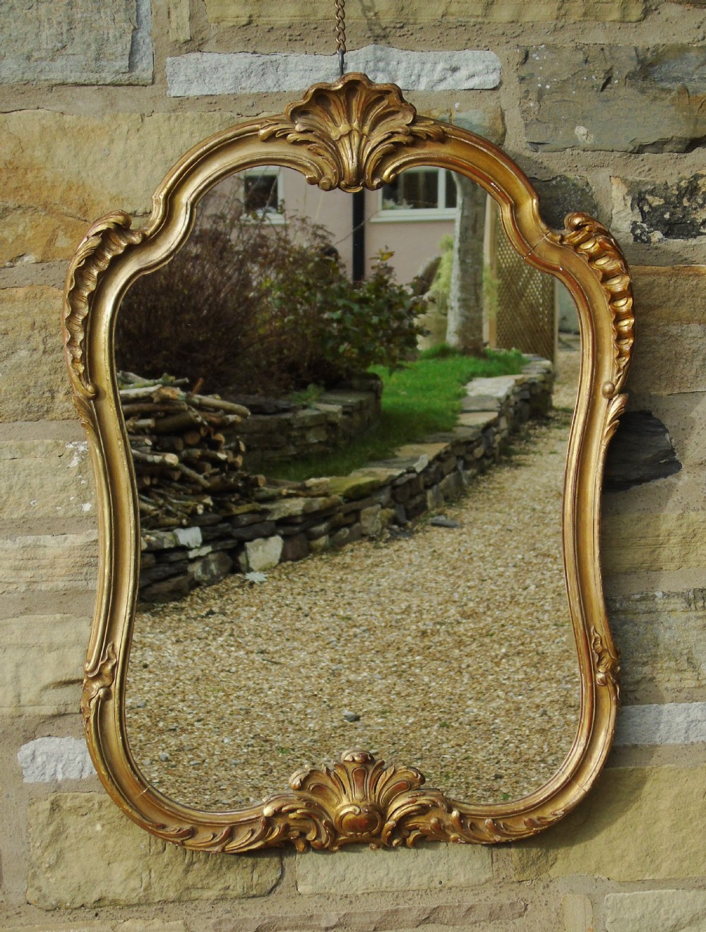 Early 20th Century French Gilt Rococo Mirror View II