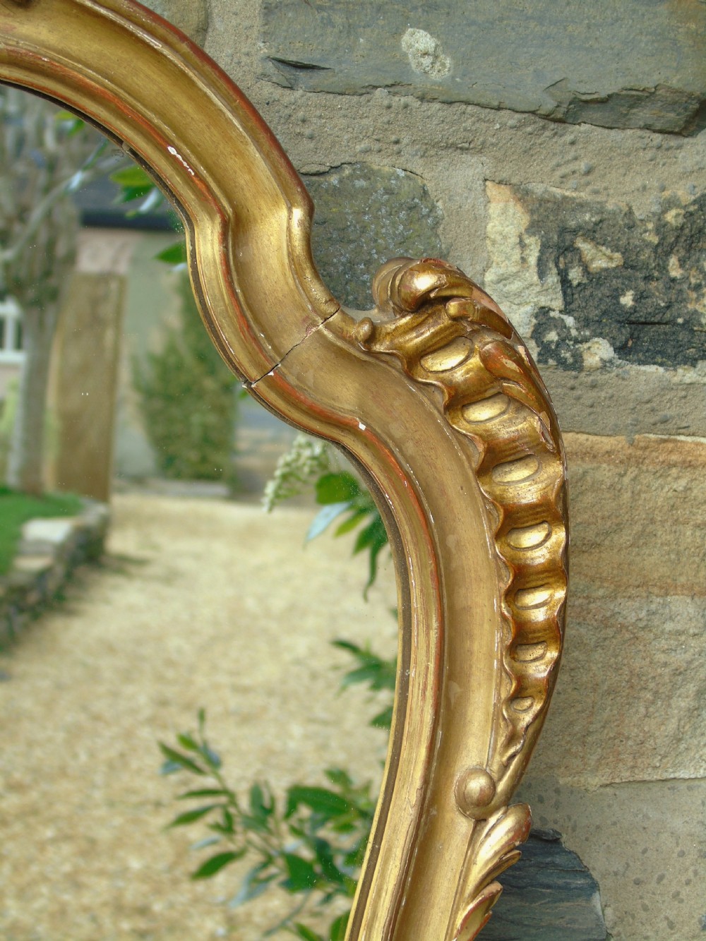 Early 20th Century French Gilt Rococo Mirror View III