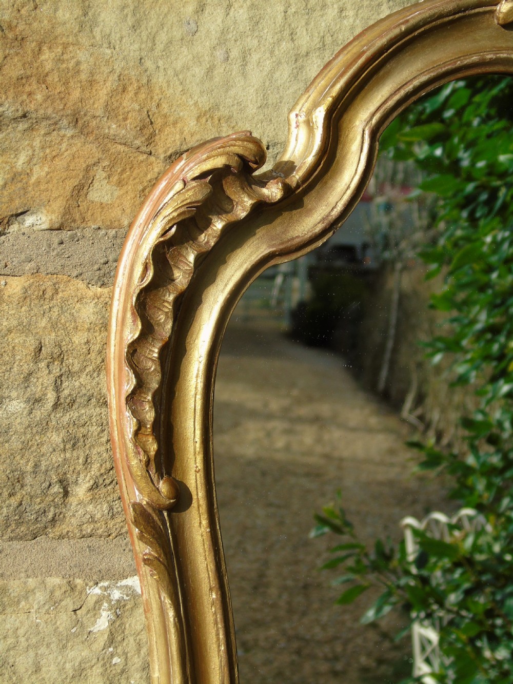 Early 20th Century French Gilt Rococo Mirror View IV