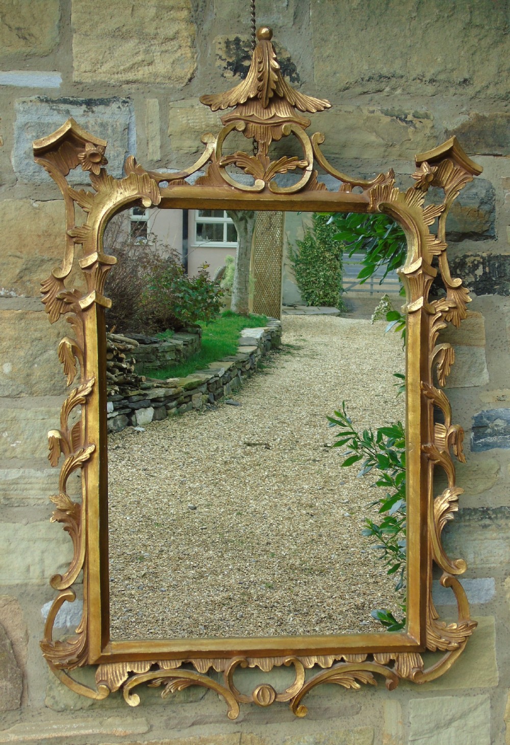 Early 20th Century Gilt Chippendale Style Mirror