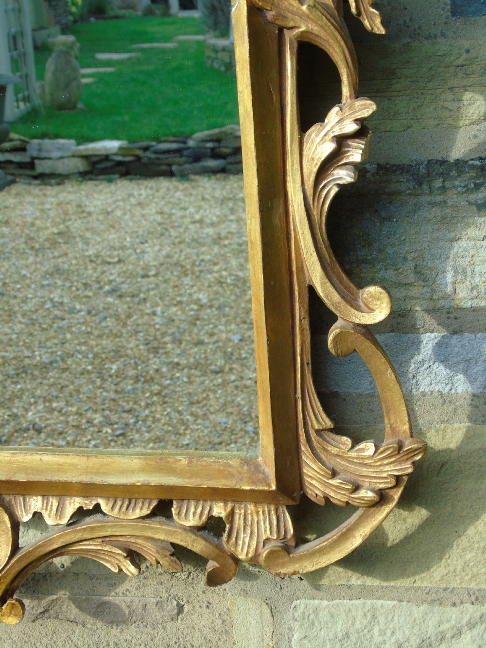 Early 20th Century Gilt Chippendale Style Mirror View V