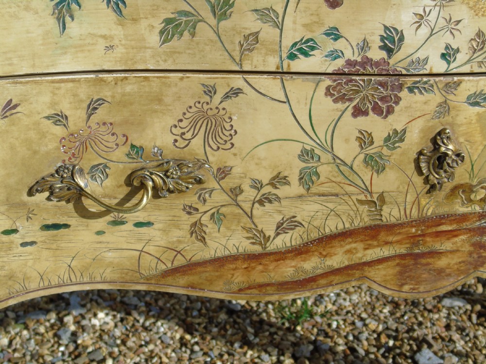 French Louis XV Style Hand Painted Commode Chest View III