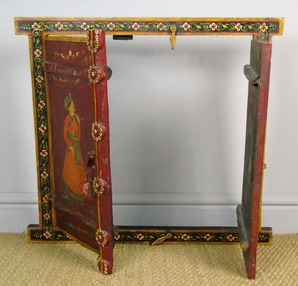 Antique Hand Painted Indian Shutter Doors View VII