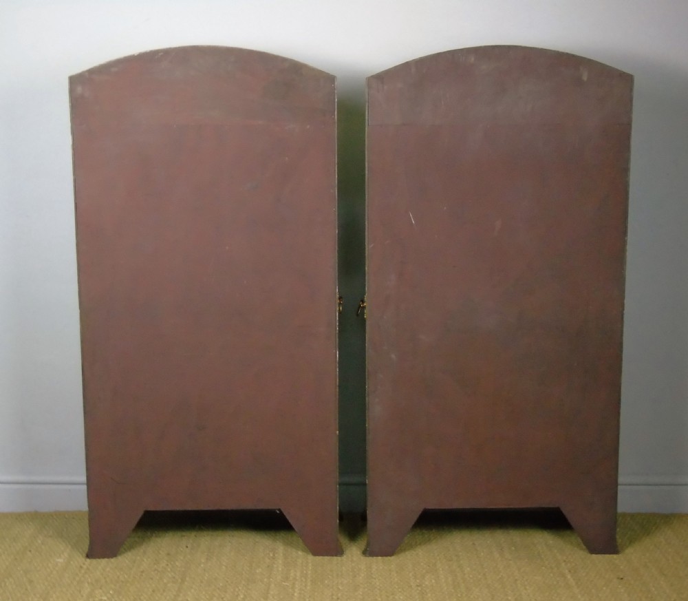 Fabulous Pair of Painted Regency Style Chinoiserie Alcove Bookcase Cabinets View XIII