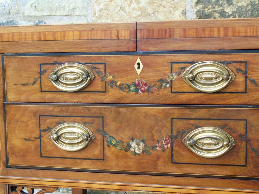 Pretty Antique Dressing Chest  Rare Hand Painted Georgian  View III