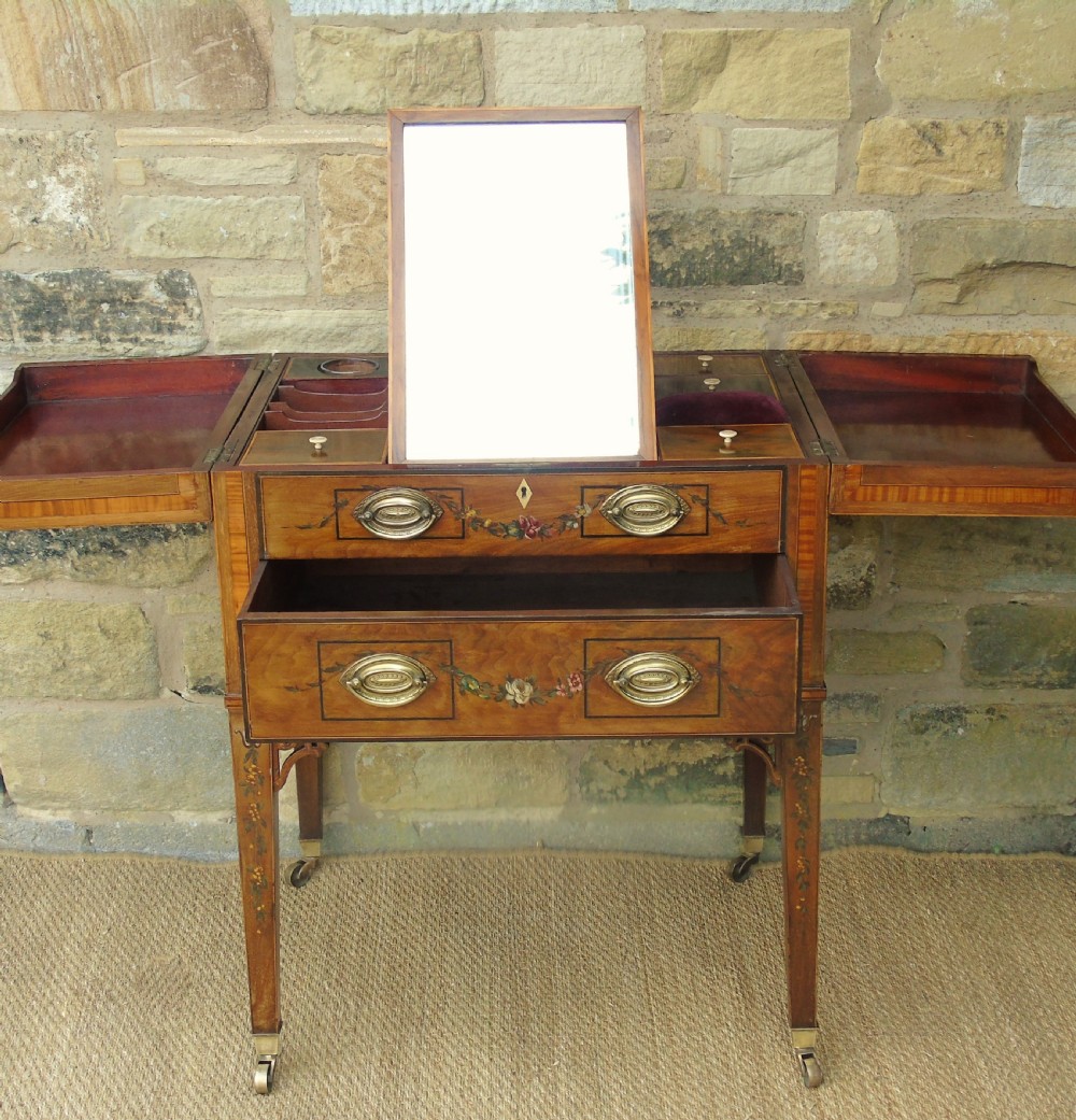 Pretty Antique Dressing Chest  Rare Hand Painted Georgian  View IX