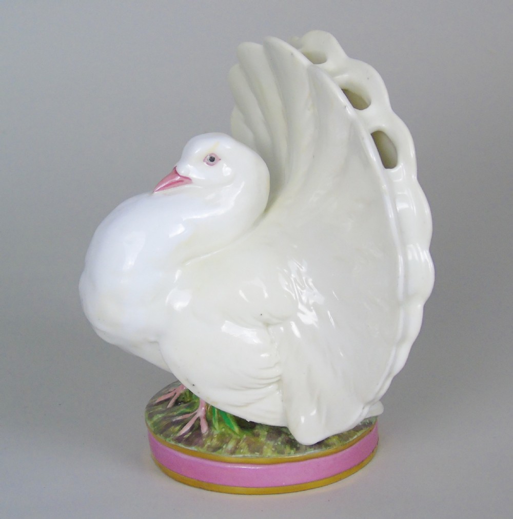 19th Century Minton Dove Posy Holder View V
