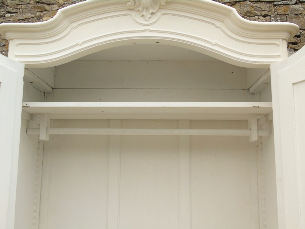 Antique Painted French Armoire Wardrobe View IV