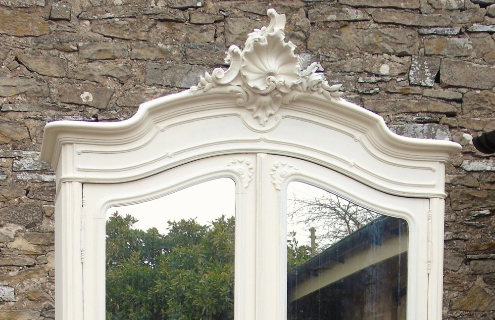 Antique Painted French Armoire Wardrobe View IX