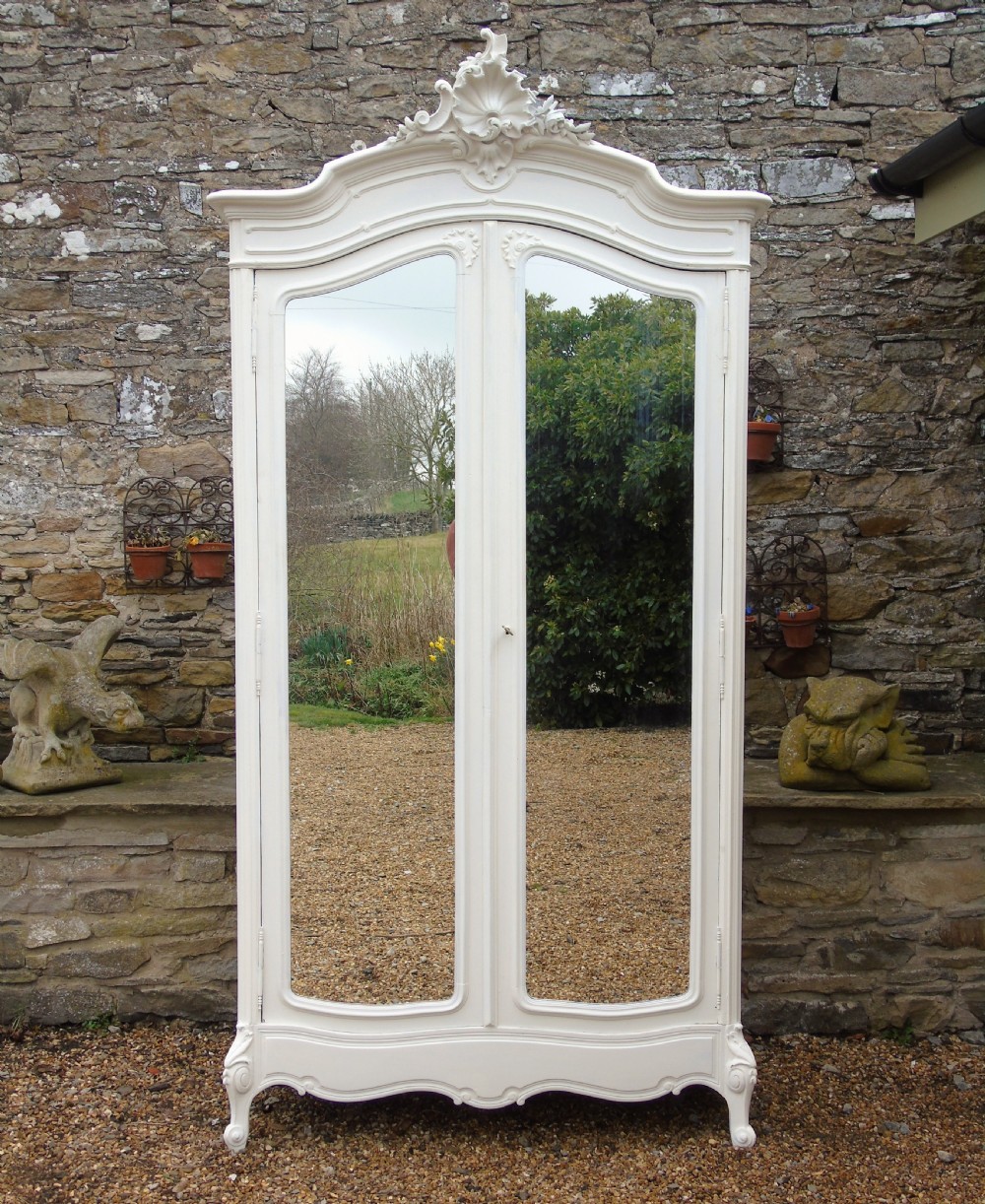 Antique Painted French Armoire Wardrobe View XI