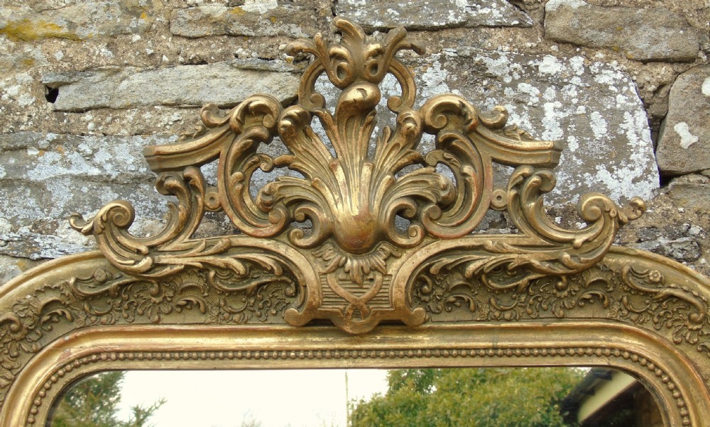 Good Antique French Gilt Arch Mirror View IV