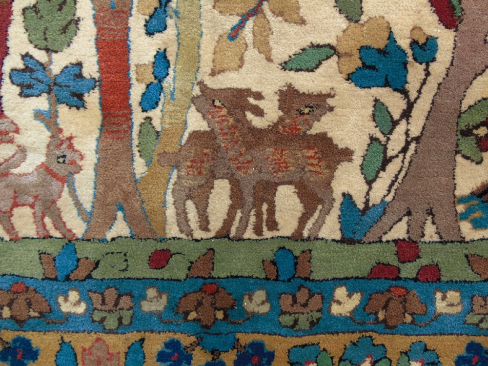 Beautiful Handwoven Woollen Arts & Crafts Carpet View XI