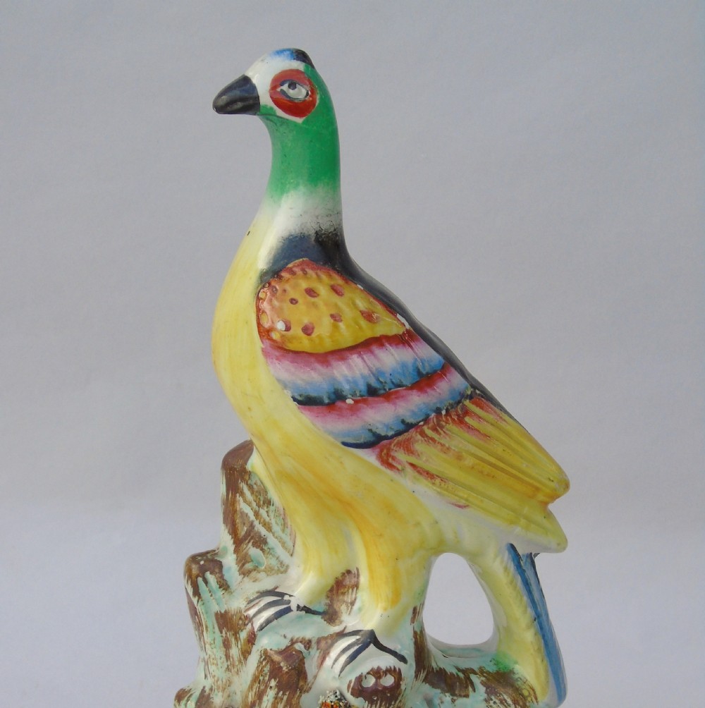 Rare Early 19th Century Staffordshire Pottery Pigeon View III