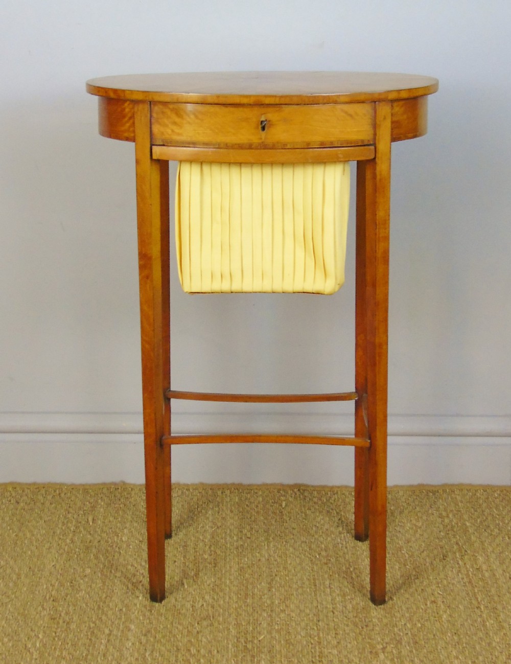 Pretty Victorian Satinwood Sewing Table