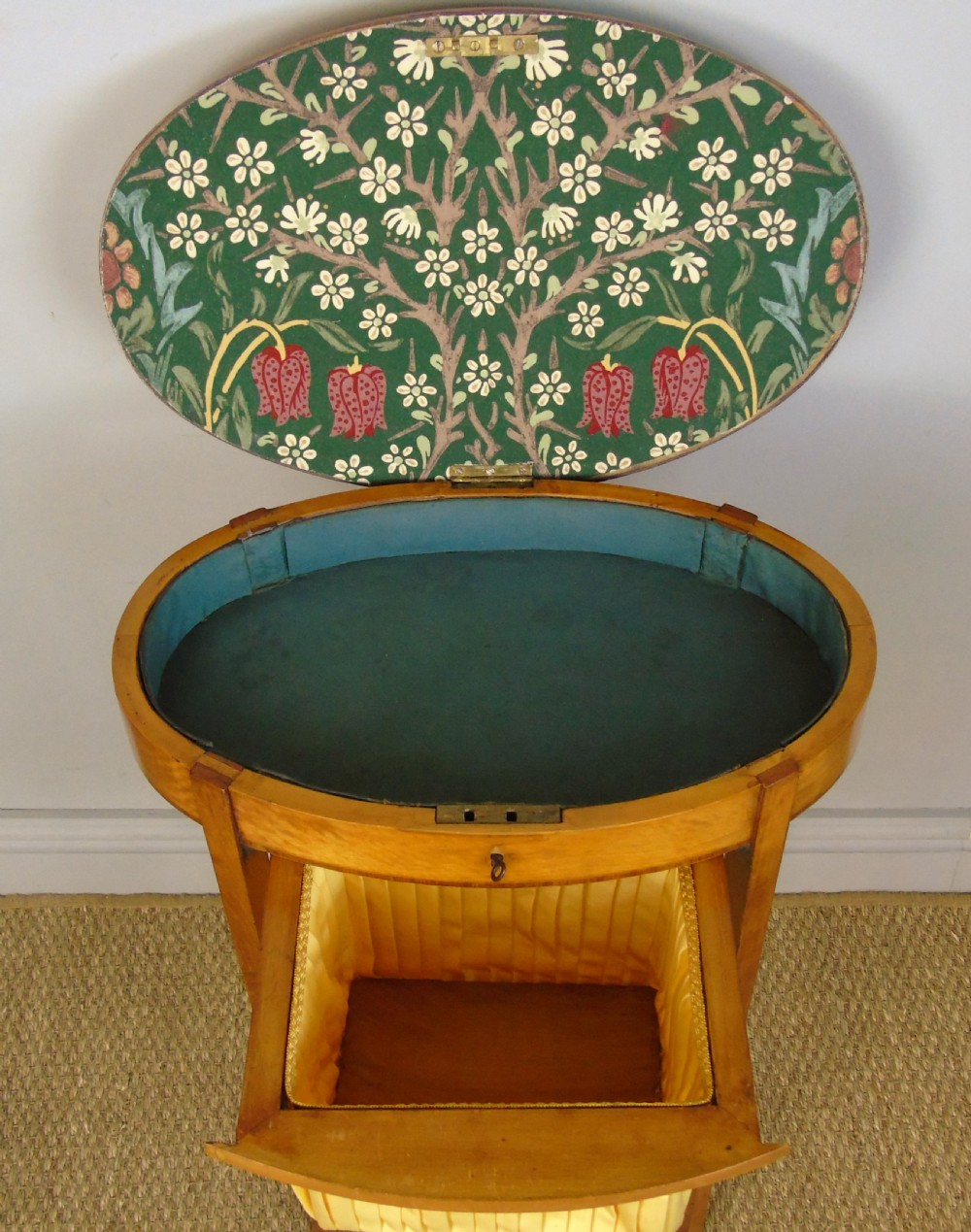 Pretty Victorian Satinwood Sewing Table View VI