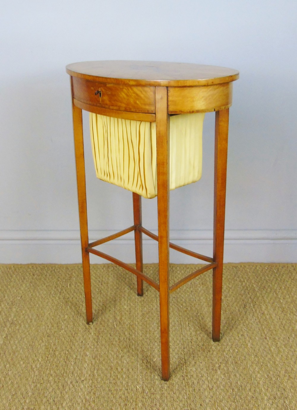 Pretty Victorian Satinwood Sewing Table View VIII