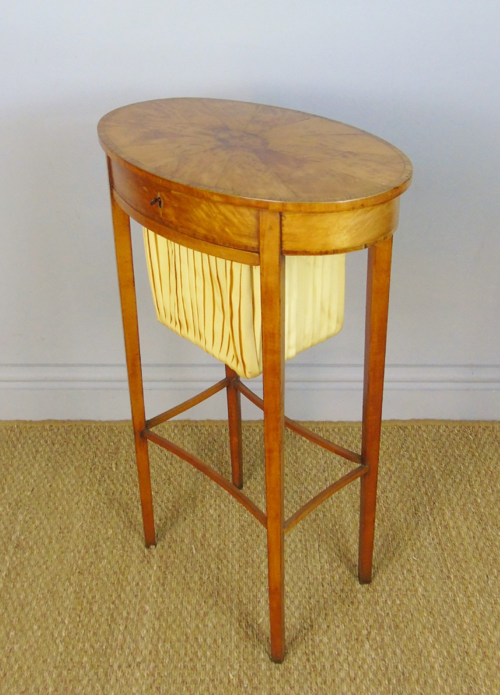 Pretty Victorian Satinwood Sewing Table View IX