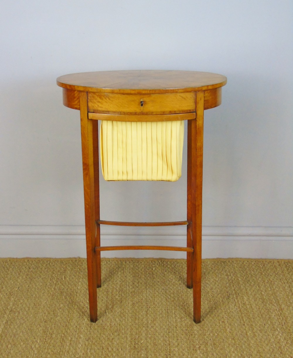 Pretty Victorian Satinwood Sewing Table View XI