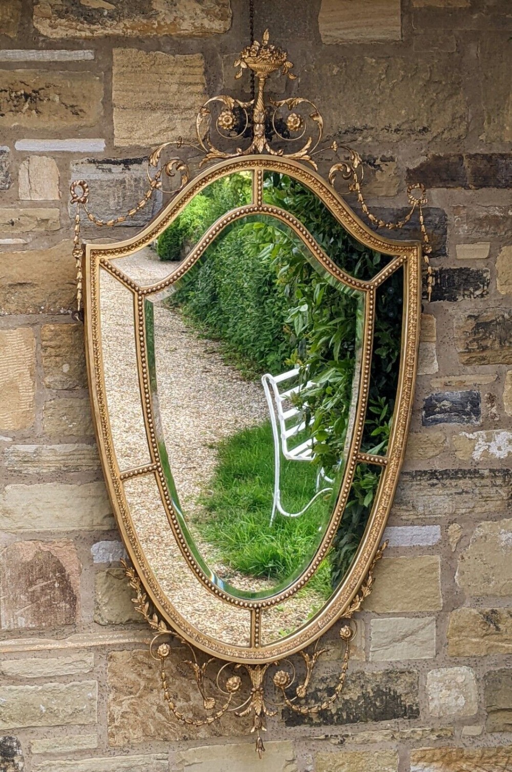 Large Regency Adam’s Style Gilt Mirror