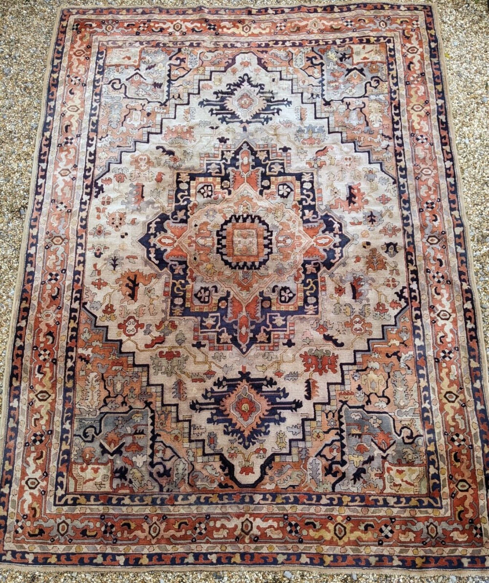 Beautiful Antique Tetex Heriz Carpet Room Size