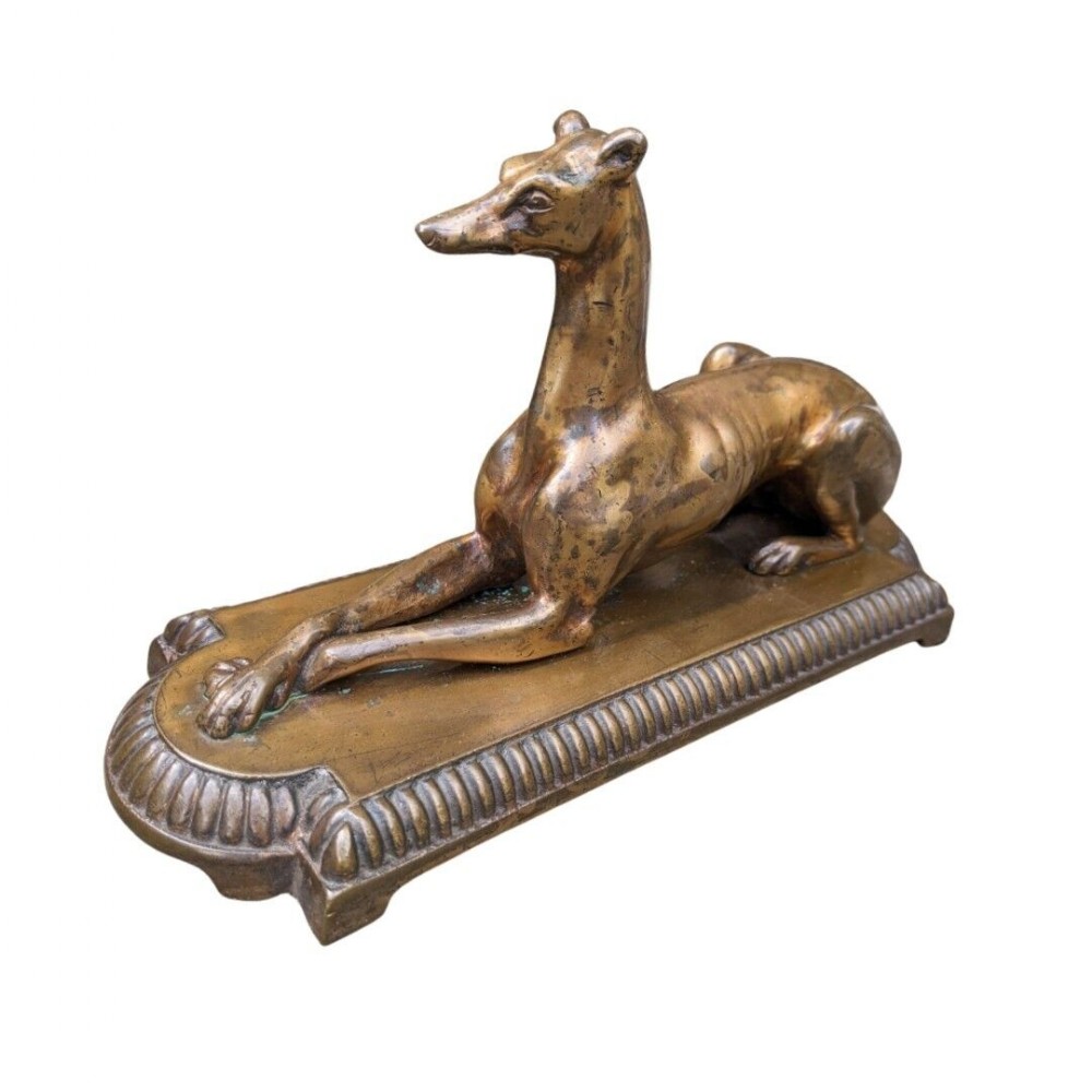 19th Century French School Bronze Greyhound