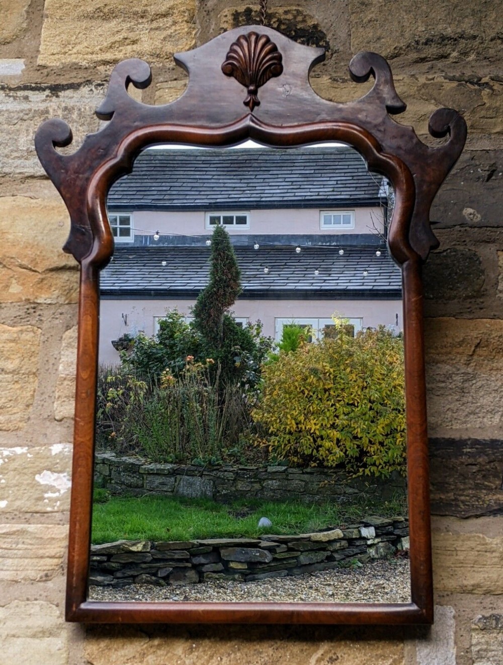 Georgian Style Walnut Pier Glass Mirror