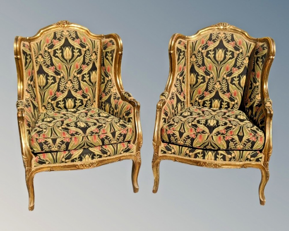 Quality Pair of Antique French Armchairs