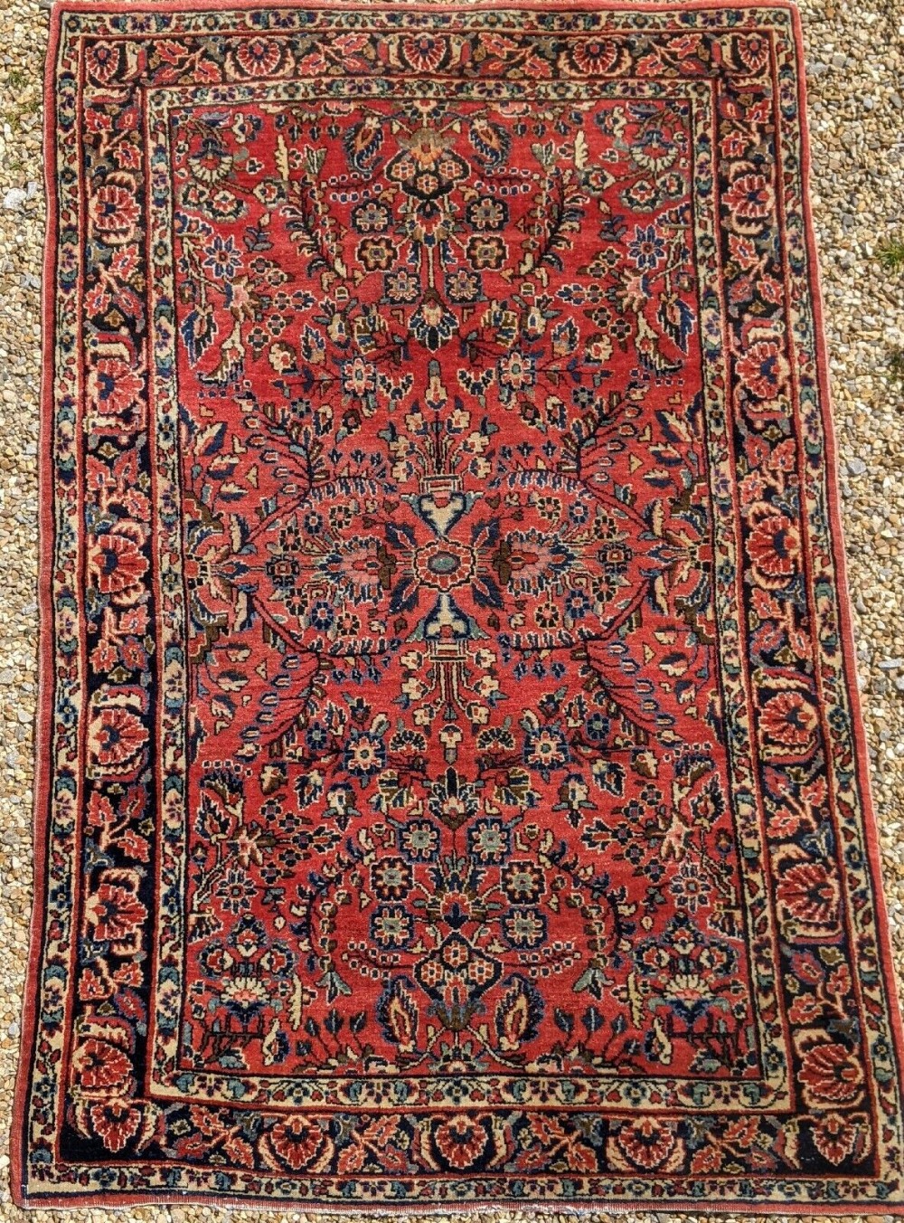 Pretty Antique Saroukh Carpet