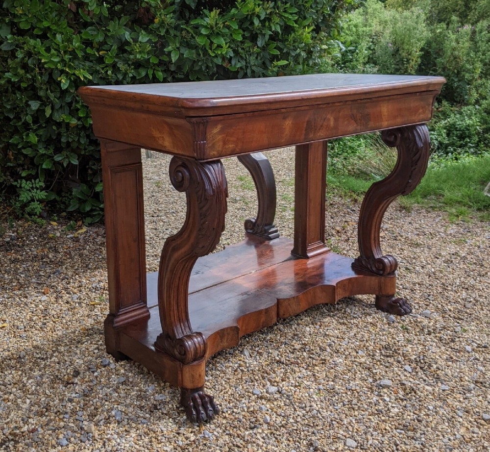 Good French Mahogany & Marble Console Table
