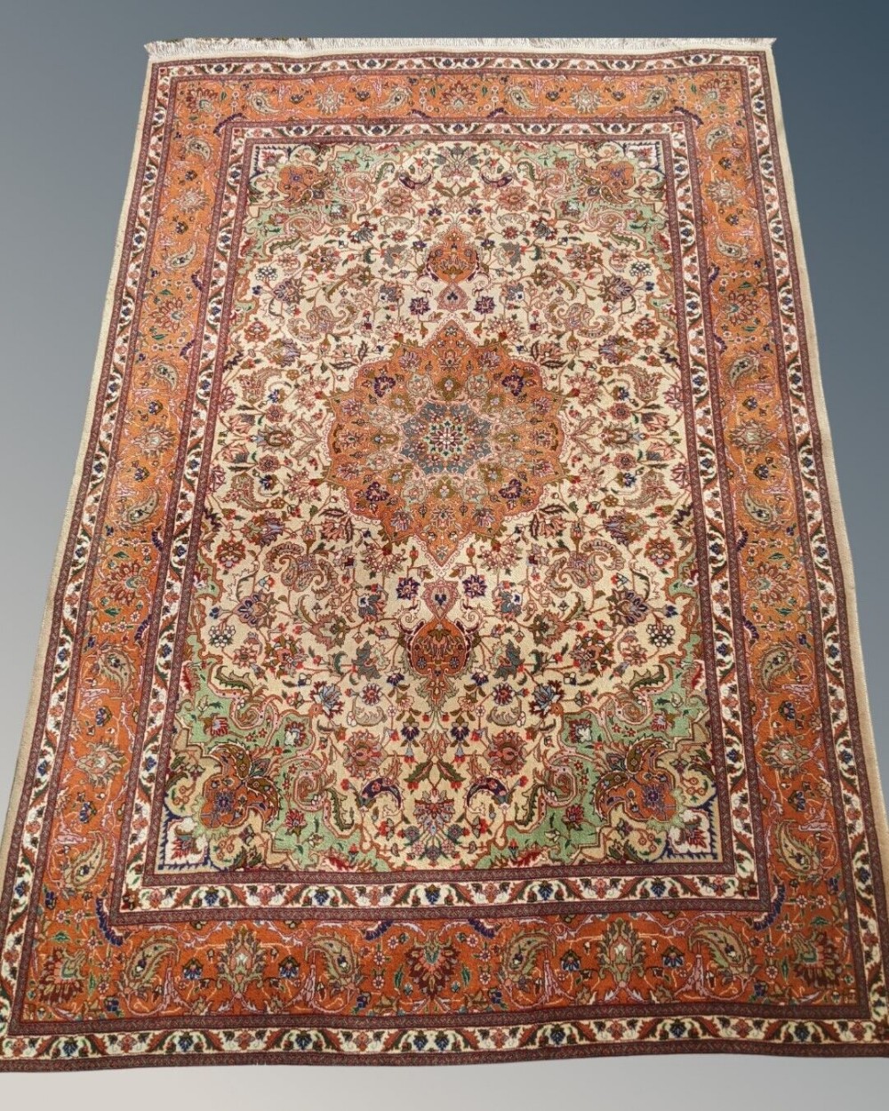 Good Antique Tabriz Carpet Room Size