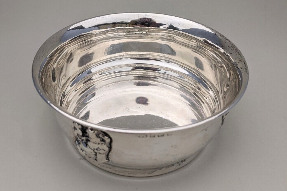 Antique Birmingham Silver Bowl Docker & Burn