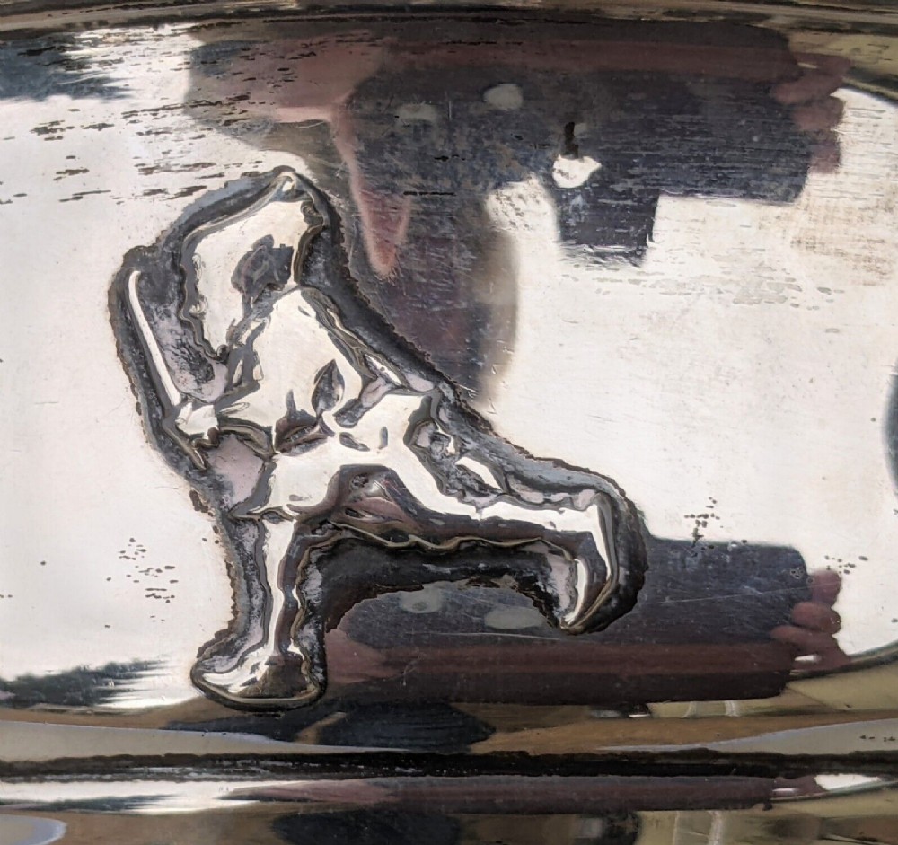 View of Antique Birmingham Silver Bowl Docker & Burn