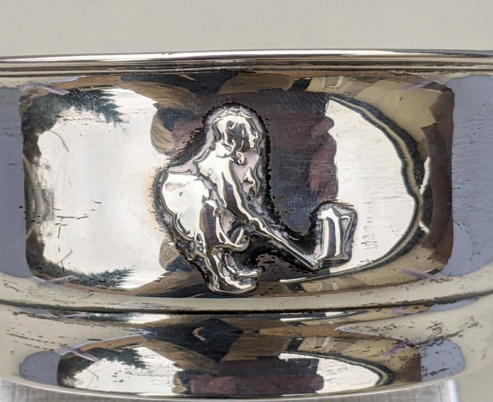 Picture of Antique Birmingham Silver Bowl Docker & Burn