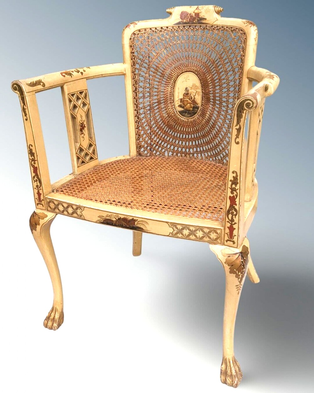 Antique Chinoiserie Armchair