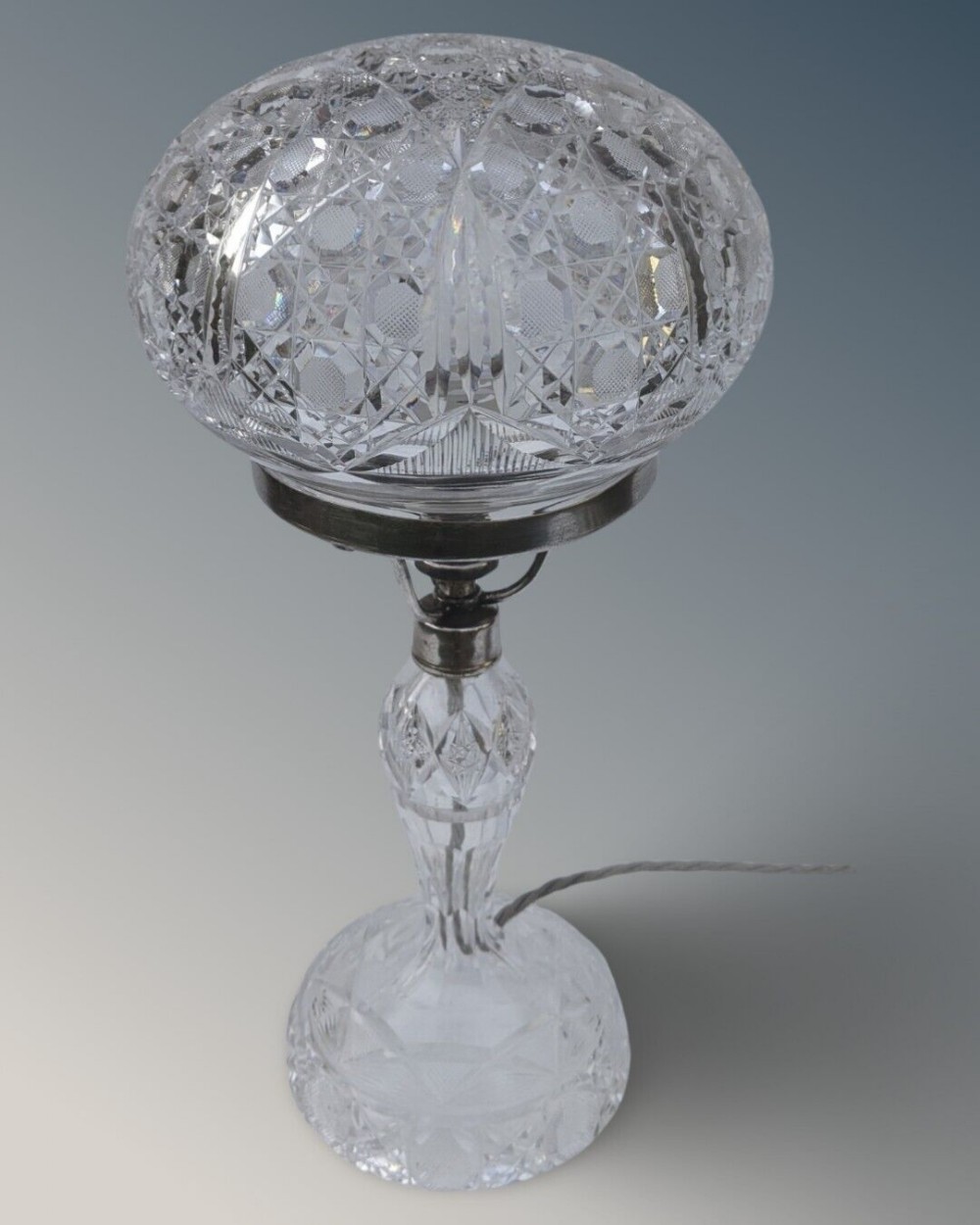 Antique Cut Crystal Table Lamp