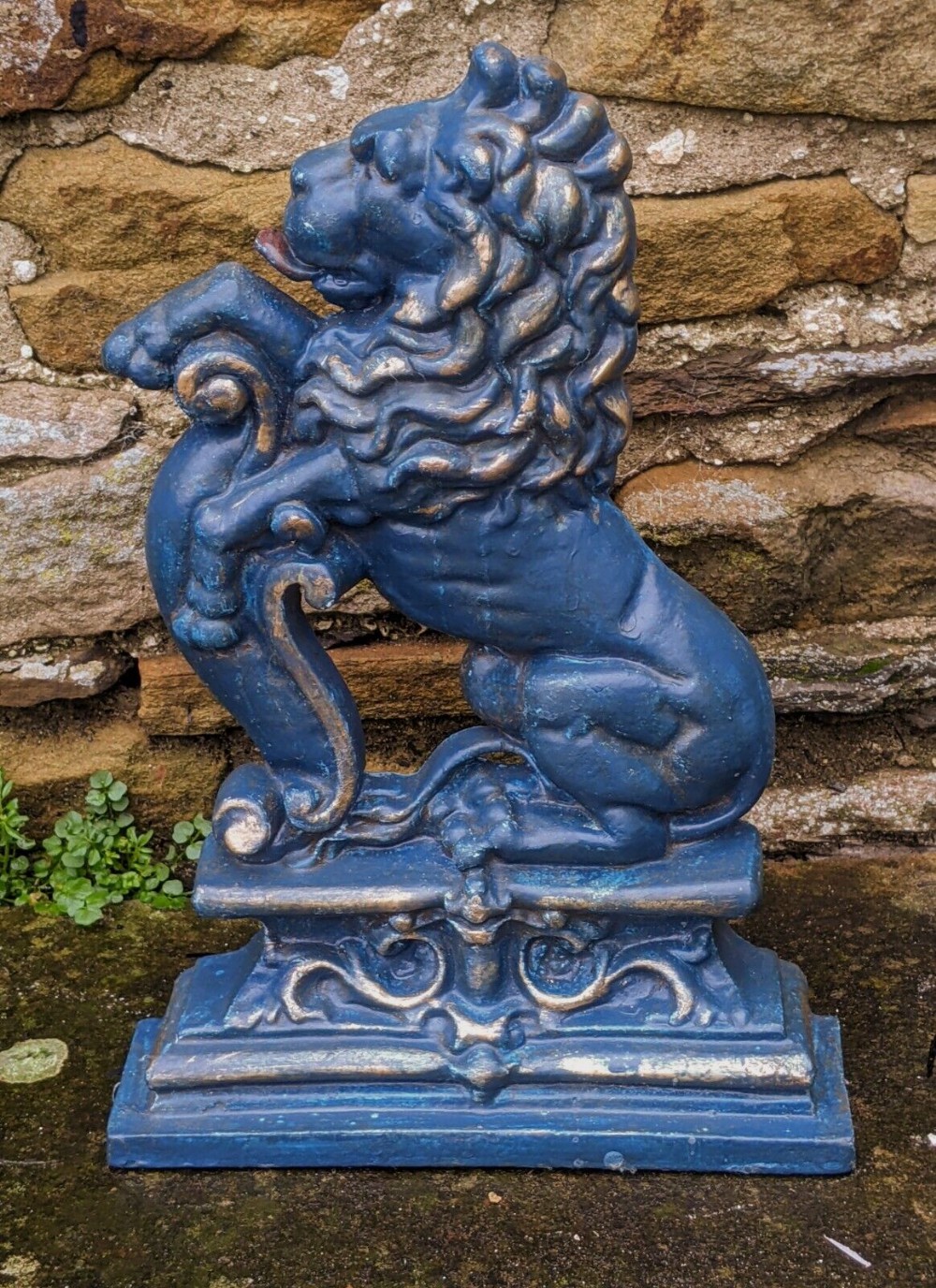 Antique Cast Iron Lion Door Stop