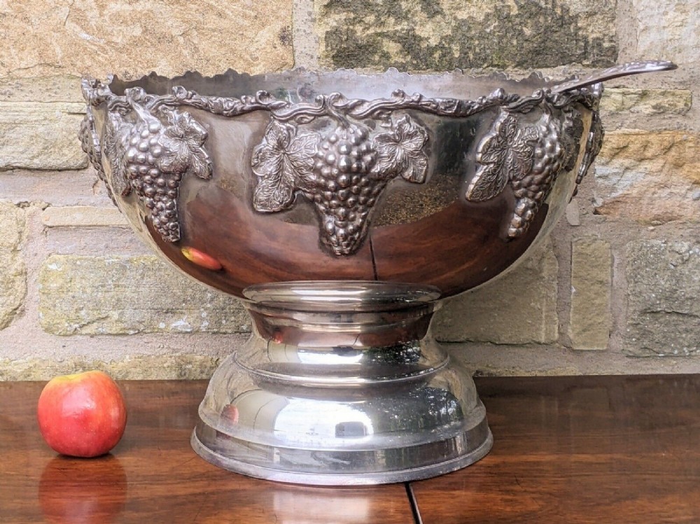 Good Large Decorative Antique Punch Bowl