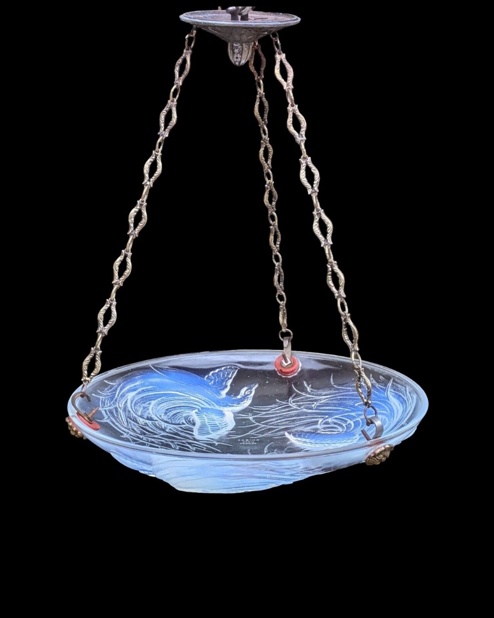 Very Pretty Sabino Opalescent Glass Light Shade Lalique Style