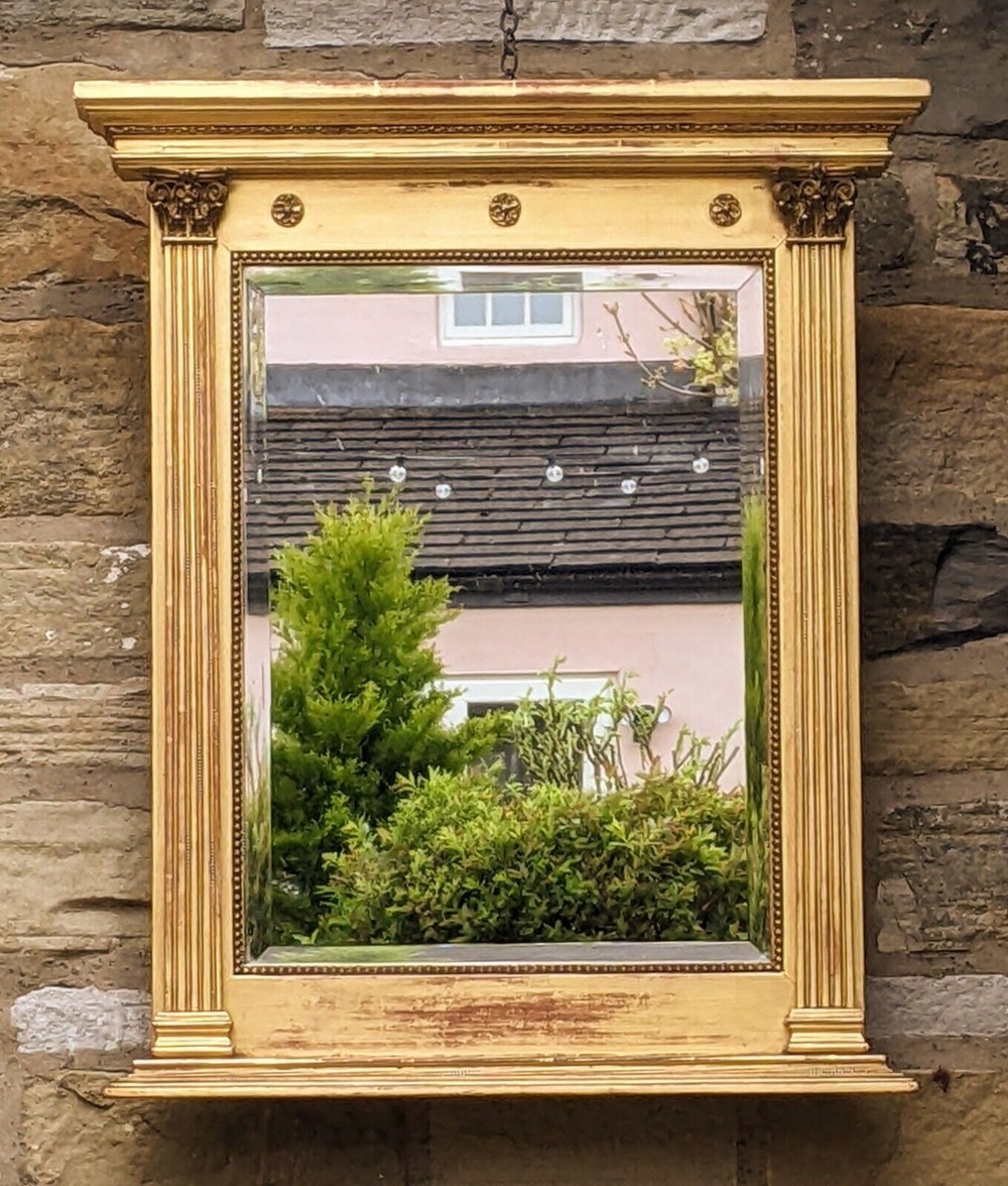 Regency Pier Glass Mirror Gilt Wood