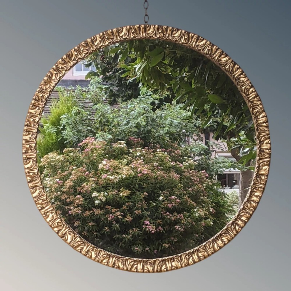 Large Circular Gilt Mirror