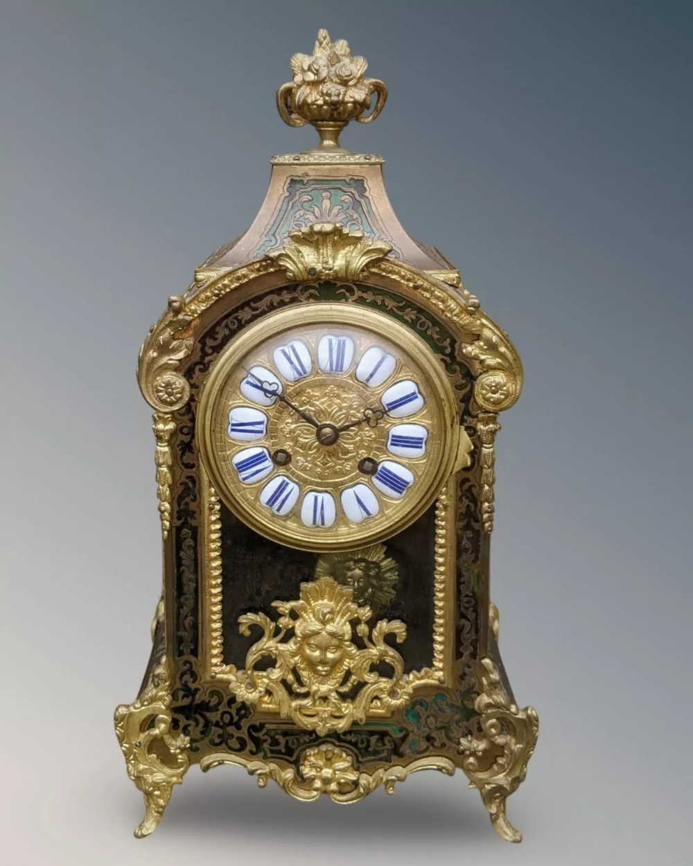 Antique French Boulle Mantel Clock