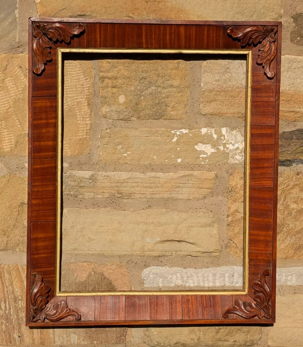 Victorian Mahogany Picture Frame with Carved Detail No 24