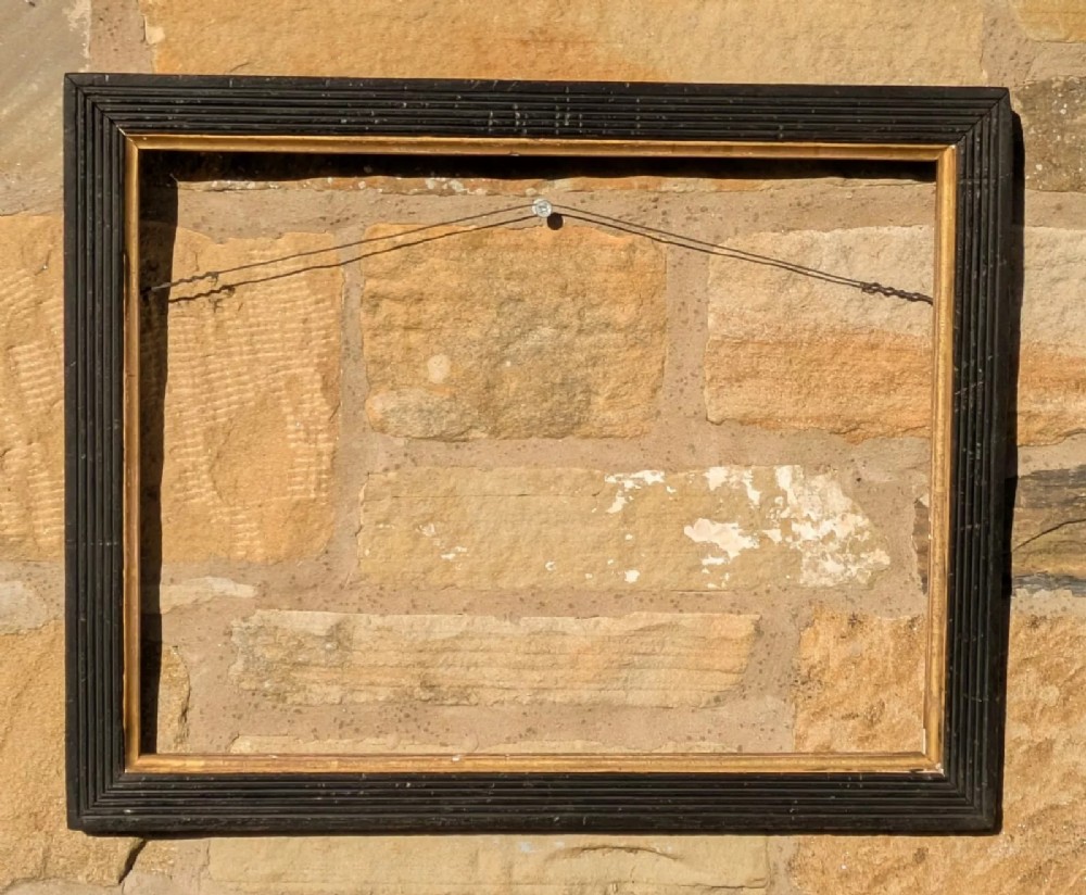 Ebonised & Reeded 19th Century Picture Frame No 40