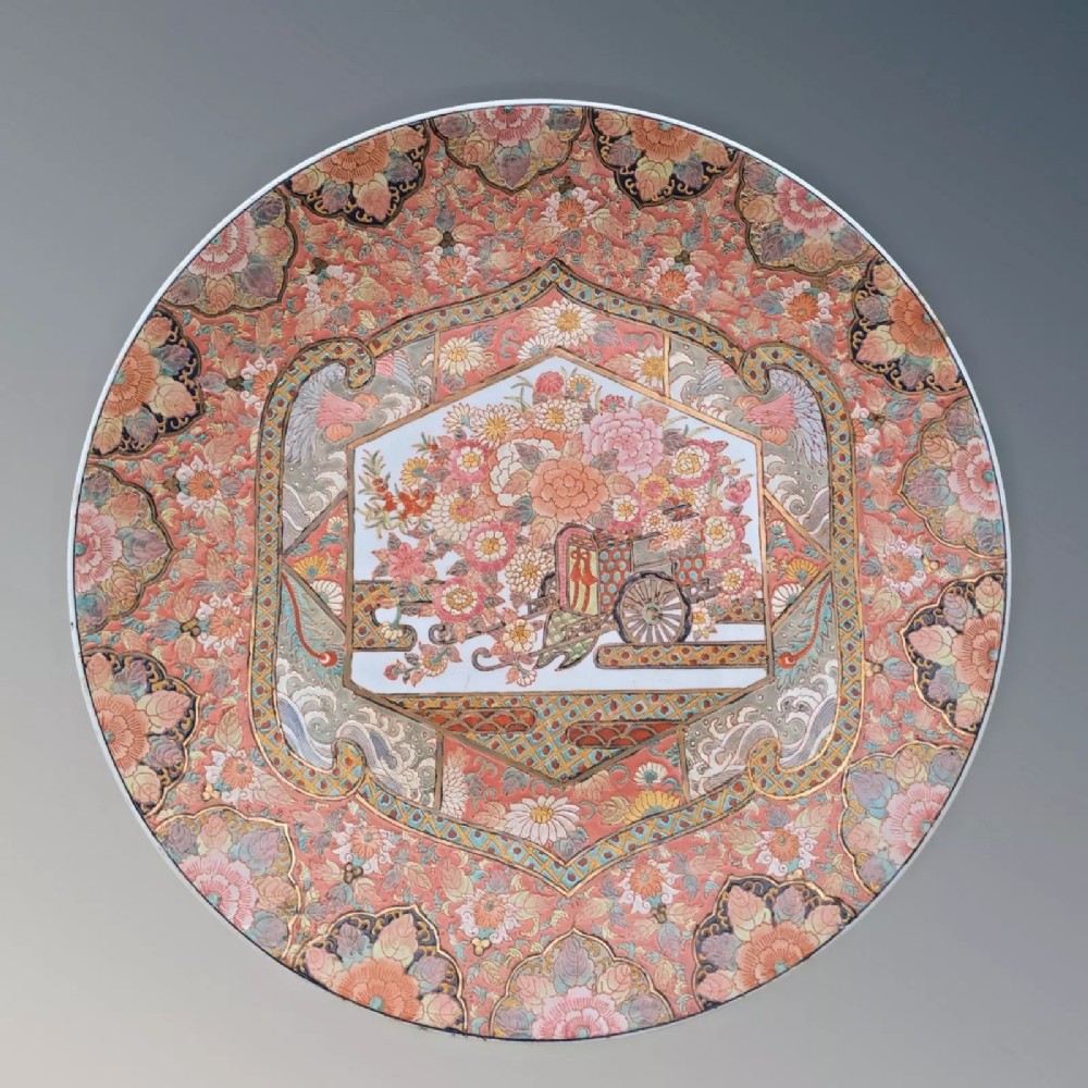 Large Japanese Porcelain Charger Taisho Period