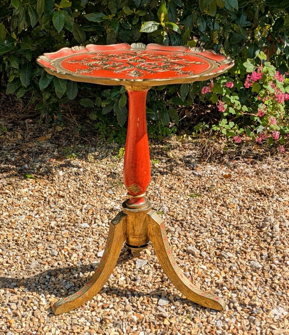 Antique Florentine Occasional Table Wine Table